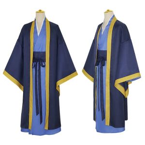 Jinshi Cosplay Kostum Kusuriya noHitorigoto The Apothecary Jinshi WigHanfu biru Kimono Suit
