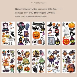 10Sheets/Set face body halloween Temporary Tattoo Stickers  Waterproof Tattoos for kids party