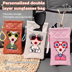 Personalized Double Layer Eyeglasses Bag