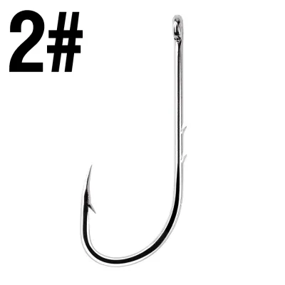 50Pcs Set Fishing Hook Long Handled Hook High Carbon Steel Fishhook with Sharp Double Barbed Fishing Tackle