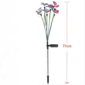 LED Solar Light Waterproof Automatic Charging Swaying Butterfly Light LED Garden Lamp Solar-Powered Landscape Light for Pathway