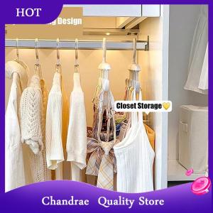 [Chandrae] ที่แขวนบราสำหรับตู้เสื้อผ้า1ชิ้นชั้นวางอเนกประสงค์แบบหมุนได้360 ° พร้อมตะขอสำหรับกระเป๋าคาดเอวท่อนบนของแบบประหยัดพื้นที่