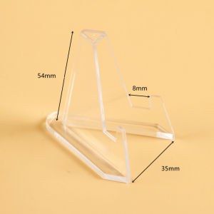 【Free Shipping】5Pcs Collectibles Coin Display Stand / Transparent Plastic Easel Medal Badge Holder / Card Display Show Stand Jewellery Stand Holder