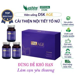 Viên Uống DSK AGE VSHINE - Hỗ Trợ Cải Thiện Nội Tiết Tố Nữ - Hộp 3 Lọ x 15 Viên
