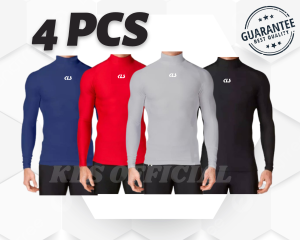 KLS Paket 4 PCS KAOS MANSET OLAHRAGA Pria Wanita LENGAN PANJANG BASELAYER Long Sleeve