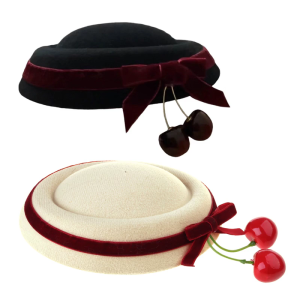 Mặt dây chuyền Anh Đào nón thắt nơ kẹp tóc mũ nhỏ barrette cho phụ nữ và thanh thiếu niên cô gái bữa tiệc đêm mũ nón tất cả các độ tuổi