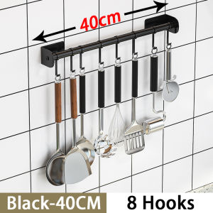 kitchen hook kitchen hanging rack kitchen hanging rod kitchen tools holder kitchen hanging rod 免打孔/廚房收納架