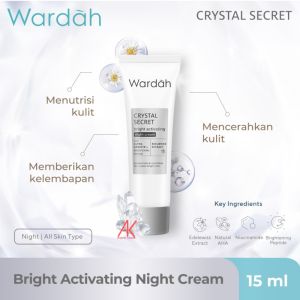 Wardah Crystal Secret Bright Activating Night Cream [Krim Malam] [White Secret] 15ml