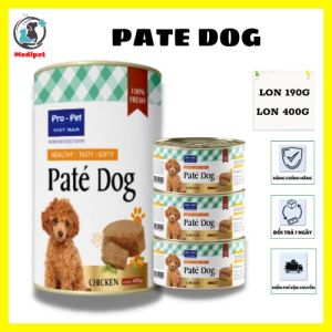 Pate cho chó Pro-pet mọi lứa tuổi vị thịt gà cá ngừ lon 190g và 400g - medipet