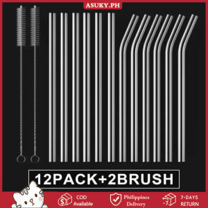 4PCS Set Reusable Glass Straw Drinking Glass Tube with Cleaning Brush