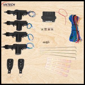 【Vktech】 Keyless Entry System Locking Kit Remote Control Door Lock Actuator 12V Car Central Locking System with Turn Light Car Alarm System 【1-3 days Delivery】