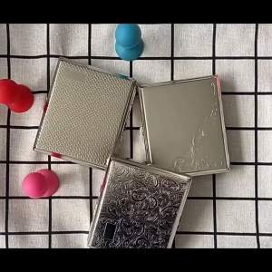 WH Silver Portable Metal Case for 20pcs Flip Open Card Storage Box Holder Spring Metal Clip Travel Outdoor Tools Gifts