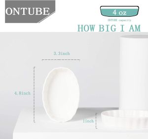 Porcelain Ramekin for Baking Dish Chef’s Tools Creme Brulee Bakeware Dishes 4/Case