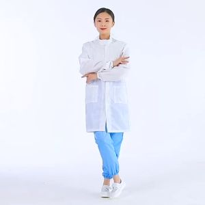 Ready to ship ESD Smock Stripe Round Neck Zip Type Without Headcover