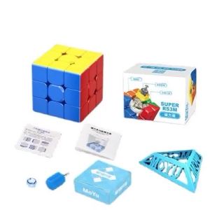 MoYu 2022 Super RS3M 3x3 Magnetic Magic Speed Cube Stickerless Professional Puzzle Fidget Toys for Kids