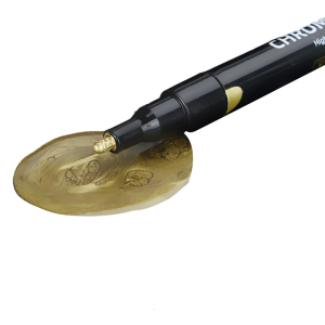 Metallic Pen 2.0mm Fine Tip High Gloss Chrome Marker Pen For Drawing On Paper Glass Metal Ceramics Leather