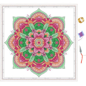 Cross Stitch Embroidery Complete Set with Materials National Customs Pattern 14CT 11CT Cotton Thread Canvas DIY Needlework Craft Home Decor