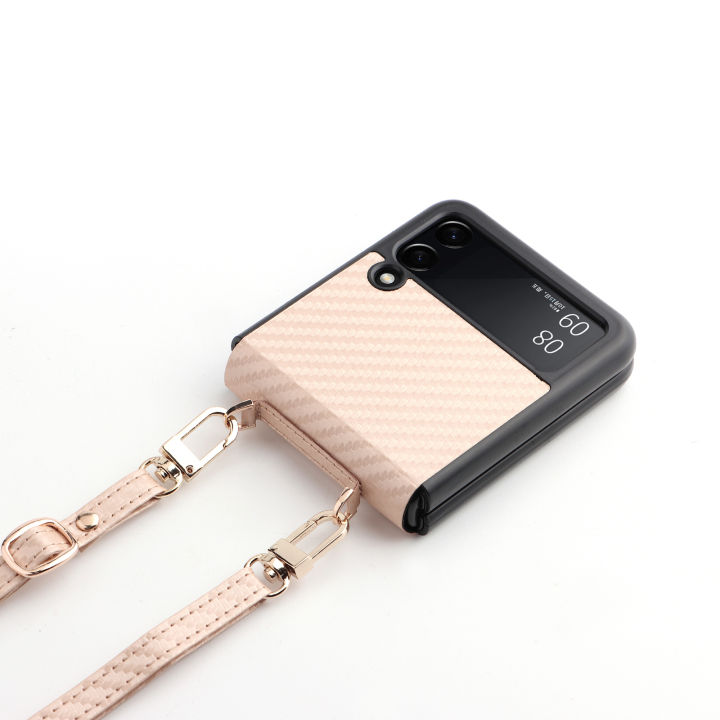 For Samsung Galaxy Z Flip5 Z Flip4 Z Flip3 5G Case Carbon Fiber