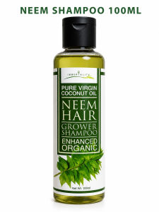 Immortality 100% Natural Organic Neem Shampoo - Gentle Herbal Hair & Scalp Cleanser With Neem Oil Aloe Vera Virgin Coconut Oil & Botanical Extracts Sulfate-Free Hair Care