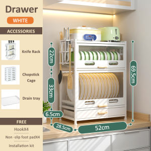 Lifinity Kệ Tủ Để Đồ Có Khay Hứng Nước-Kệ Nhà Bếp Lưu Trữ Kệ Với Ngăn Kéo Fullset