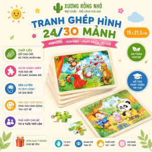 Tranh Ghép Hình Cho Bé Đồ Chơi Xếp Hình Bằng Gỗ 2D 24 30 Mảnh 15 x 215 cm Nhiều Mẫu Mới Phát Triển Tư Duy Cho Trẻ Em