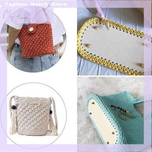 [Toplans]💖[HOT SALE]🎈🎈 22x10cm Long Bottom for Knitted Bag PU Leather Bag Base Handmade Bottom With Holes Diy Crochet Bag Bottom Accessories
