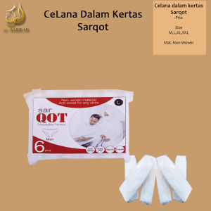 Celana Dalam Kertas Sekali Pakai Sarqot Terlaris Disposible Panties Pria Wanita Perlengkapan Haji Umroh CD Traveling