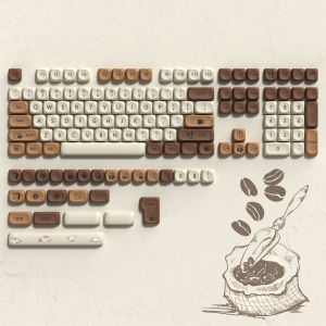 Womier 130 + Phím Moa Hồ Sơ ếch xanh phím cơ PBT Hải Quan 5 Bên Nhuộm Sub Key Mũ Cho Anh Đào Gateron công tắc MX Bàn phím cơ học