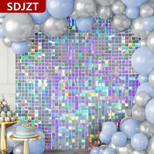 [COD] SDJZT ฉากหลังโพลี chromeshimmer 3D แผงเลื่อมฉากหลังศิลปะผนังพื้นหลังผ้าฉากหลังตกแต่งงานแต่งงานงานเลี้ยงวันเกิด