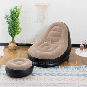 Kursi Santai Dengan Sandaran Kaki / Sofa Santai Angin Intime / Sofa santai sofa tiup ukuran besar nyaman / Sofa angin + Sandaran bahan bulu tidak panas ready