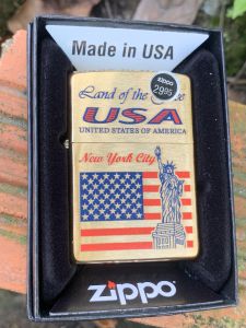 Bật Lửa Zippo USA Chính Hãng Chủ Đề Nữ Thần Tự Do Mỹ - Zippo USA Khắc Ăn Mòn Đổ Sơn Zin Hãng