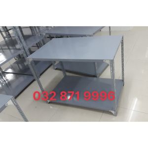Kệ sắt V lỗ đa năng 2 tầng rộng 03m x dài 1m x cao 06-08m V lỗ đa năng lắp ghép tại nhà