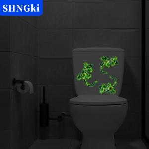 [COD] 🔥🔥🔥SHNGki Dạ Quang huỳnh quang Gecko Stickers kính có thể tháo rời đề can cho chậu rửa nhà vệ sinh nước Bồn Rửa Nhà phòng tắm đêm Glow trang trí