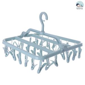 Móc chùm treo quần áo cho bé 32 kẹp cao cấp [Có thể gấp gọn tiện dụng đa năng]