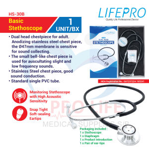 LIFEPRO Dual Head Stethoscope (For Adult)