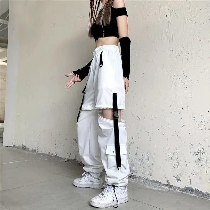 JCAESAR Distressed White Wide-Leg Denim パンツ JCAESAR Distressed
