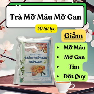 Trà Giảm Mỡ Máu Mỡ Gan 40 túi lọc hạ mỡ máu thanh nhiệt bảo vệ gan tốt cho tim mạch
