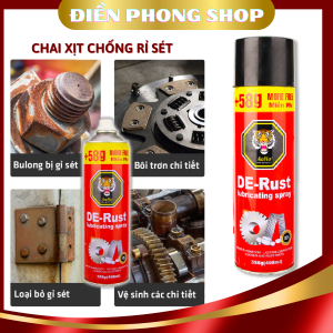 Dầu xịt chống rỉ và bôi trơn Chai Xịt  Chống Rỉ Sét DE-RUST 358g(498ml)