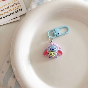 Cute cartoon Stitch keychain pendant for girls bag hanging accessories for students backpack accessories gifts for girlfriends