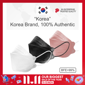 KF94 Korean Mask 4 ply 3D Individual Sealed Disposable Face Mask BPE 99 Breathable Makeup Friendly
