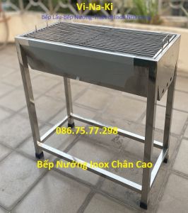 Bếp nướng inox đứng ngoài trời bếp nướng BBQ chân cao bếp nướng inox sân vườn giá rẻ