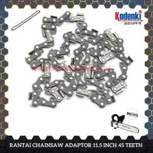 MATA RANTAI RANTE PISAU PISO ADAPTOR KONVERTER PENGGANTI CADANGAN UNTUK MESIN GERINDA GRINDA GURINDA KE MENJADI CHAINSAW CHAIN SAW ADAPTOR GERGAJI MESIN LISTRIK MINI 11.5" 11.5 12 INCH 45 TEETH