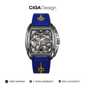 CIGA Design Z Series - Aircraft Carrier Version Automatic Mechanical Watch Aircraft Shape Pointer Titanium Case Skeleton Tonneau Sapphire Crystal Wrist Watch