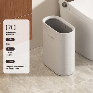 7LPlant-based double-layer trash can，Suitable for bedrooms living rooms campers and hotel small spaces