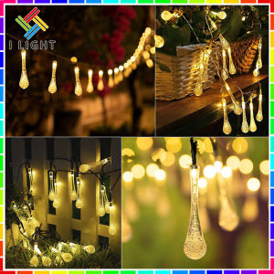 LED Solar String Lights 50LED 7M Solar Lights Outdoor Waterproof Bulb Garden Decoration Lights Outdoor LED Bulb Wedding String Lights Solar Christmas Lights Crystal Ball Waterproof