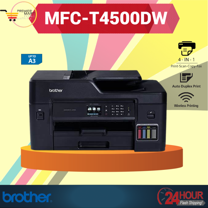 Brother MFC-T4500dw A3 All in One Wireless Ink Tank Printer (Auto 2 ...