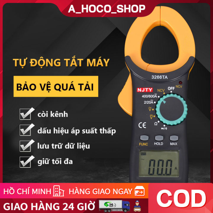 Ampe kìm dòng NJTY 3266TA đồng hồ ampe kìm ，máy đo điện áp đa năng vạn ...