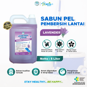 Sabun Pel Pembersih Lantai 5 Liter KLINO CARE Floor Cleaner 5liter Antibacterial Refill Tidak Lengket Plus Disinfektan