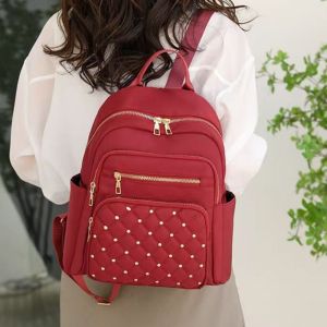 Classic Vintage Backpack Multiple Pockets Elegant Women Backpack Fashion Adjustable Straps School Bag School Use