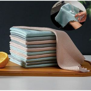 [HCM] Combo 5/10 Khăn lau bếp đa năng siêu thấm hút lau kính xe ô tô  25x25cm -GL314